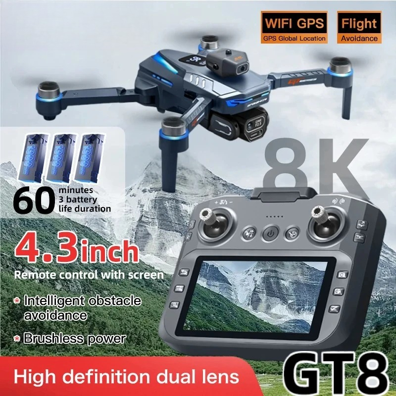 Original GT8 Drone 8K Professi - đánh giá và giá Fpv Brushless Rc Drone 4K