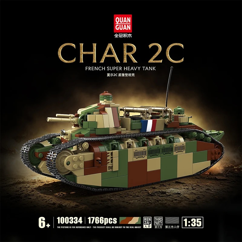 French Char 2c Super Heavy Tan - đánh giá và giá Lego Compatible Military Tank