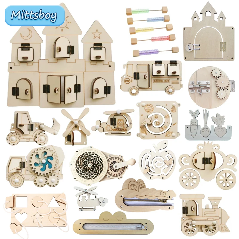 Montessori Busy Board DIY Wood - đánh giá và giá Montessori Wooden Busy Board Toddler