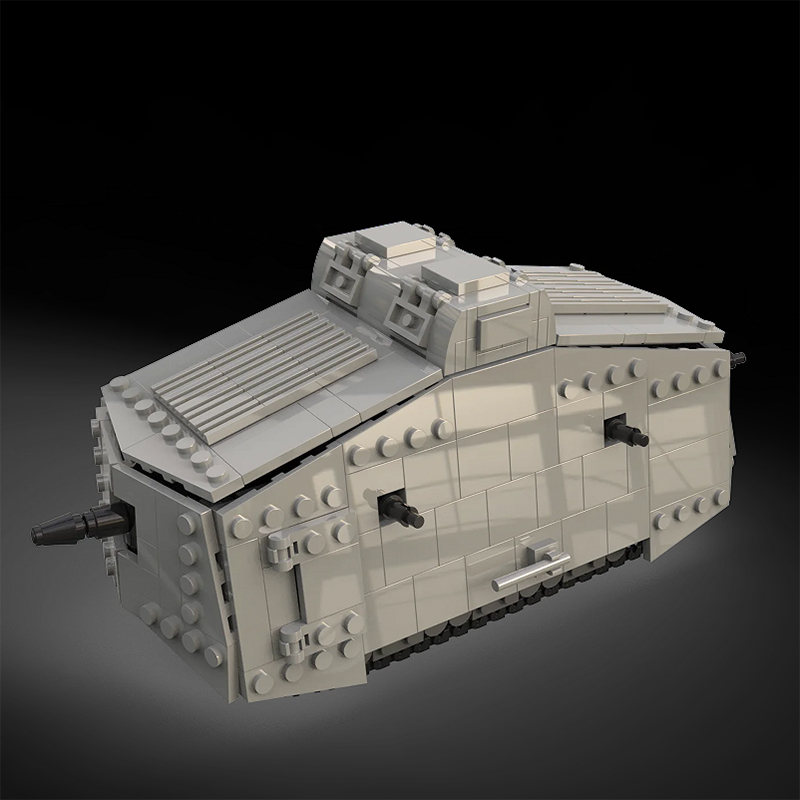 MOC WW1 Germany Military A7V C - đánh giá và giá Lego Compatible Military Tank